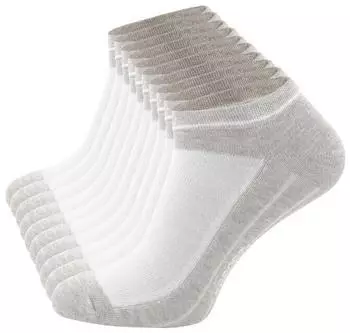 Cotton Prime Sportsocken Rippstrick 10er Pack graumeliert/weiß
