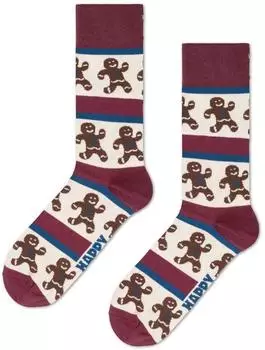 Happy Socks Gingerbread Stripe Socken rot