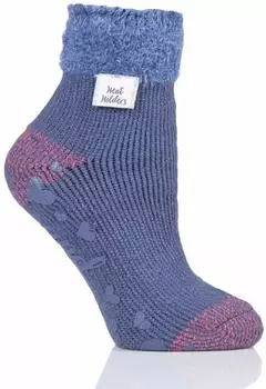 Heat Holders Lounge Socken mit Federoberteil pink-blue