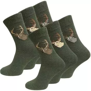 Cotton Prime Gerippte Socken 6er-Pack (2049_39-42_6x) grün