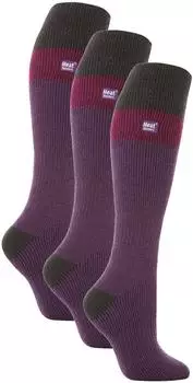 Heat Holders Bunte Skisocken Kniehohe Thermo Socken Extra Warm (5019041213107) lila/kohle