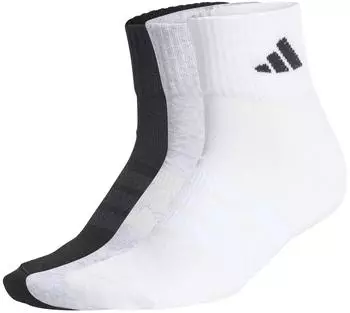 Adidas CUSHIONED SPORTSWEAR ANKLE SOCKEN 3ER-PACK Medium Grey Heather / White / Black (KC9631)