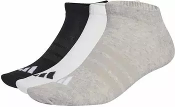 Adidas THIN&LIGHT ESSENTIALS LOW CUT SOCKEN 3ER-PACK Medium Grey Heather / White / Black (KC9629)