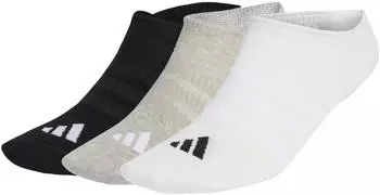 Adidas THIN&LIGHT SPORTSWEAR NO-SHOW SOCKEN 3ER-PACK Medium Grey Heather / White / Black (KD1715)