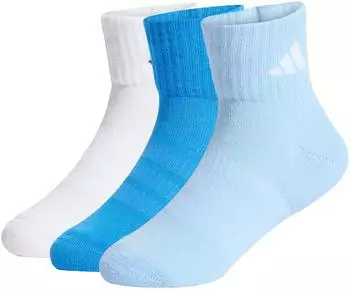 Adidas CUSHIONED SPORTSWEAR ANKLE SOCKEN 3ER-PACK Glow Blue / White / Ray Blue (KD1723)