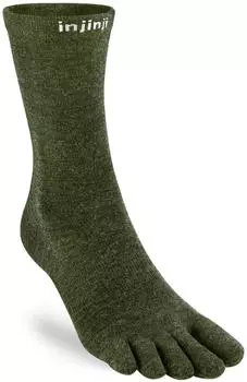 Injinji Liner Crew Merino Wollsocken oliv/wald/forest