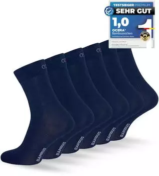 OCERA Bambus Socken Uni blau