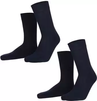 Hudson Plain 2-Pack Socken marine