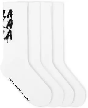 Von Jungfeld 2er-Pack Tennissocken Crew Socken mit Smiley Statement weiß