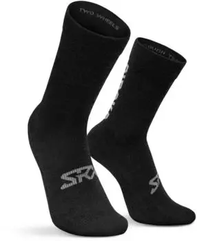 Siroko SRX Grappa Fahrradsocken aus Merinowolle schwarz/grau