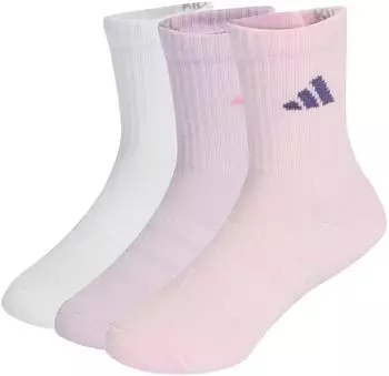 Adidas DÄMPFENDE SPORTSWEAR CREW SOCKEN 3er-Pack Clear Pink / White / Ice Lavender (KD1727)