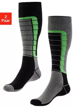 H.I.S Jeans Skistrümpfe mit weichem Vollfrottee (32956755) schwarz/grau meliert
