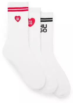HUGO Socken mit verstärkter Fersen- und Zehenpartie rot/schwarz/weiß