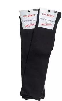 Wowerat Diabetikersocken Kniehoch Extra-Breit schwarz