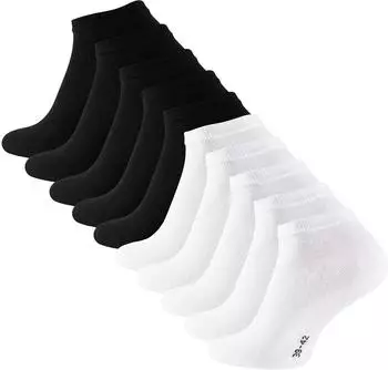 Cotton Prime Sneaker Socken Sport Freizeit schwarz/weiß