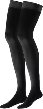 Item m6 Halterlose Strümpfe mit Kompression, 55 DEN, Soft Compression schwarz