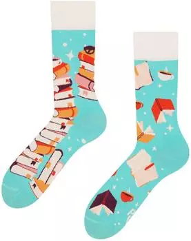 Dedoles Mismatched Pattern Socken (GMRS201) magische Bücher/blau