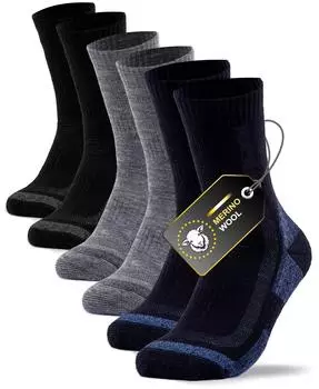 Occulto Erik Merino Thermosocken 3er Pack blau mix