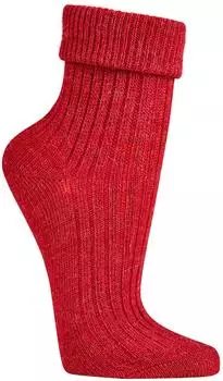 Wowerat Warme Beinstulpen Grobstrick mit Alpaka Schafwolle rot