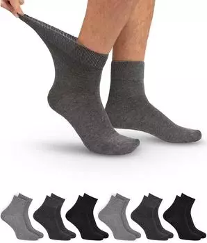 OCERA Diabetiker Socken ohne drückenden Gummibund grau