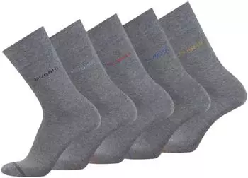 Bugatti 5er-Pack Baumwollsocken (6260X627042) mittelgrau