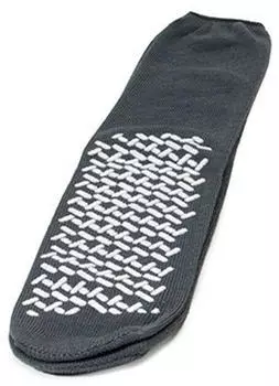 Medi-Inn Anti-Rutsch-Socken beidseitig beschichtet (N13958-XXL) grau