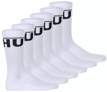 HUGO QS Iconic CC geripptes 6er-Pack weiß