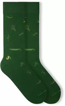 Von Jungfeld Motivsocken mit verschiedenen Icons dunkelgrün/avocado deep green