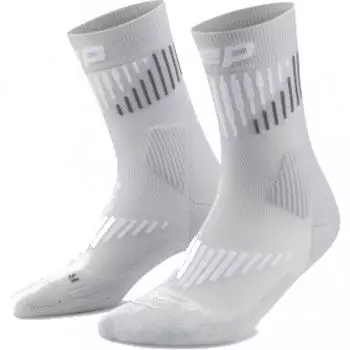 CEP Core Run Merino Socks Mid Cut Women grey/white