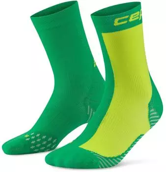 CEP Core Run Edt. Half&Half Socks Mid Cut Women green/lime