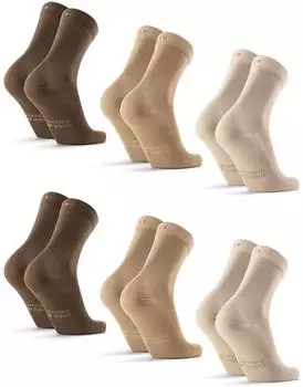 Danish Endurance Bamboo Dress Socks 6p beige/braun