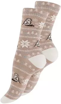 Vincent Creation Owl Beige Fun Socks eule beige/mehrfarbig