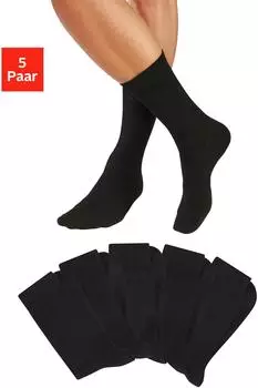H.I.S Jeans Business Socken mit dezent eingestrickten Designs (5-Paar) schwarz