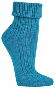 TippTexx 24 Kuschelsocken mit Alpakawolle Umschlag-Socken (tt2206) blau