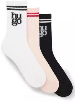 HUGO Socken mit Used-Look, Rippstrick (50553449) weiß