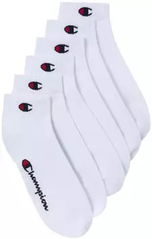 Champion Quarter Socken 6er-Pack weiß/rot/schwarz