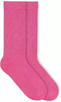 Von Jungfeld Klassische Socken aus Bio-Baumwolle hot pink