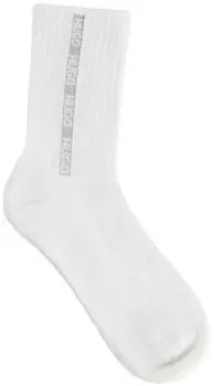 HUGO QS RIB TAPE MD Basicsocken mit Rippdetails 3er-Pack grau/weiß