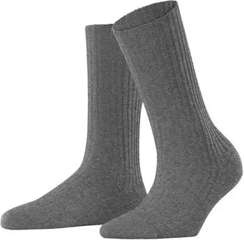 Falke Cosy Wool Boot Damen-Socken (47080) light grey melange