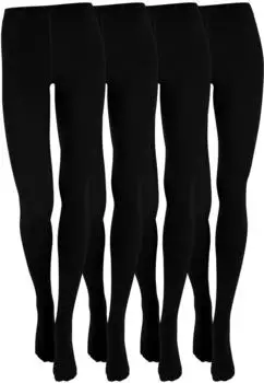 yenita Thermo Strumpfhose mit Fleece 4er Pack (4085) schwarz
