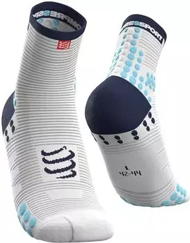Compressport Pro Racing V3.0 Run High Laufsocken (PRSV3-RH) weiß/blau