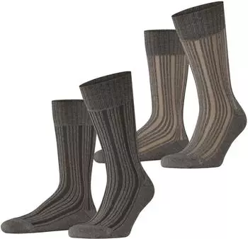 Esprit Plush Rib Multipack Socken (17784) taupe melange