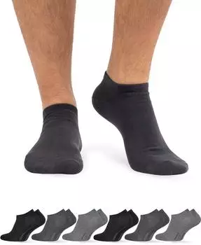 OCERA Bambus Sneaker Socken grau-mix