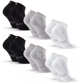 Danish Endurance Kurze Sportsocken aus Bio-Baumwolle (DN-237000-BGW-43-47) mischfarben