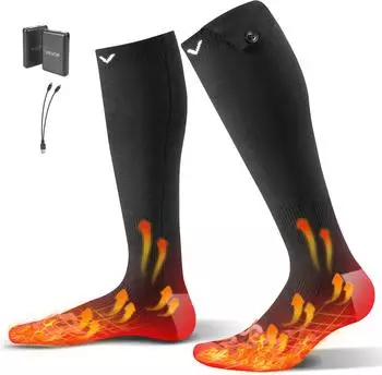 VEVOR KEC-5000 Beheizte Socken (calcetines calefactables unisex5000) schwarz/grau