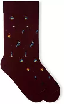 Von Jungfeld Signature Icons Socken dunkelrot