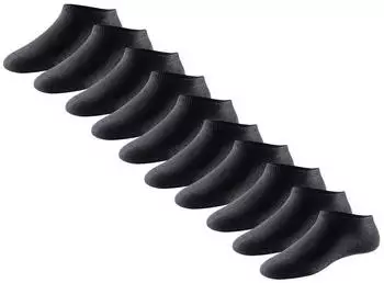 Schiesser Bluebird Sneakersocken 10er-Pack schwarz