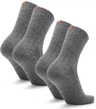 Danish Endurance Alpaca Wollsocken 2P dunkelgrau