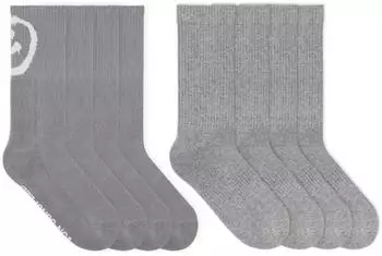 Von Jungfeld Tennissocken Smiley-Motiv aus Bio-Baumwolle grau