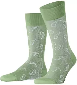 Burlington Paisley Socken quiet green
